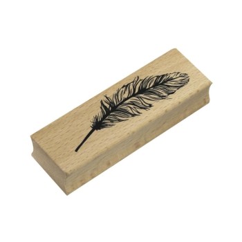Artoz Motivstempel Feder, 90x30xH19mm, Buche