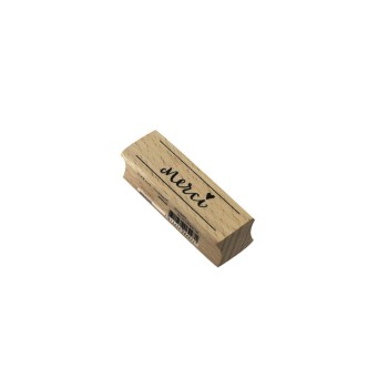 Artoz Motivstempel Merci, 20x60xH19mm, Buche