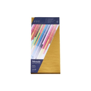 Artoz Couvert Mosaic C6/5, 90 gm2, gold, 20  Stück, FSC