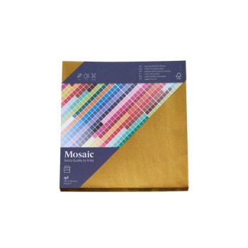 Artoz Couvert Mosaic quadratisch, 90 gm2, gold, 20  Stück, FSC