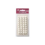 Artoz Autocollants perles Œuvre d'art Perles 10 mm blanches, 1 feuille