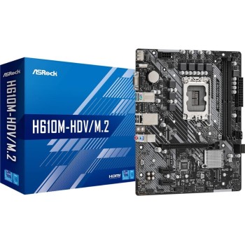 ASRock H610M-HDV/M.2, mATX, LGA1700, Intel H610, 2x DDR4, PCI-E 3.0 ASRock H610M-HDV/M.2, mATX, LGA1700, Intel H610, 2x DDR4, PCI-E 3.0