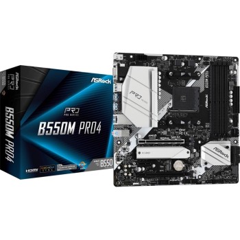 ASRock B550M PRO 4, mATX, AM4, AMD B550, 4x DDR4, PCI-E 4.0 ASRock B550M PRO 4, mATX, AM4, AMD B550, 4x DDR4, PCI-E 4.0
