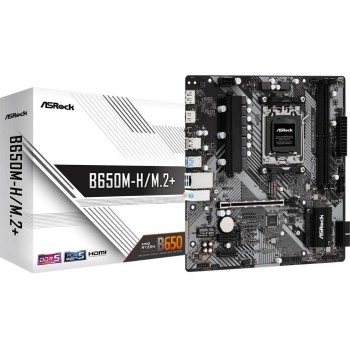 ASRock B650M-H/M.2+, µATX, AM5, AMD B650, AM5, 2x DDR5, PCIe 4.0 ASRock B650M-H/M.2+, µATX, AM5, AMD B650, AM5, 2x DDR5, PCIe 4.0