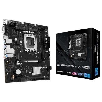 ASRock H610M-HDV/M.2 D5 G5, mATX, LGA1700, Intel H610, LGA1700, 2x DDR5, PCIe 5.0