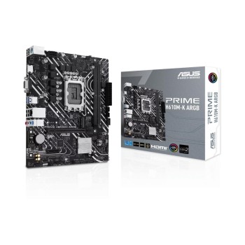 ASUS PRIME H610M-K ARGB, mATX, LGA1700, 2x DDR5, PCI-E 4.0, with LED Lighting ASUS PRIME H610M-K ARGB, mATX, LGA1700, 2x DDR5, PCI-E 4.0, with LED Lighting
