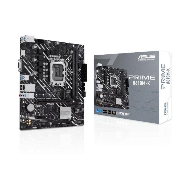 ASUS PRIME H610M-K, mATX, LGA1700, 2x DDR5, PCI-E 4.0, HDMI, D-Sub