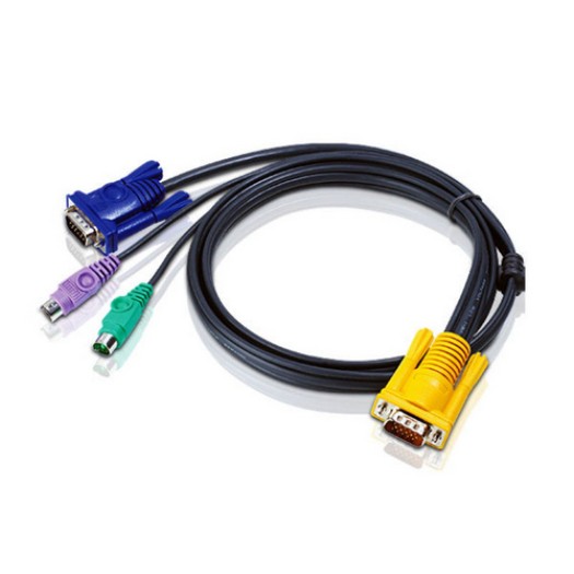 Aten 2L-5203P: PS/2-KVM-câble 3M, PC-Anschlussstecker: HDB et PS/2