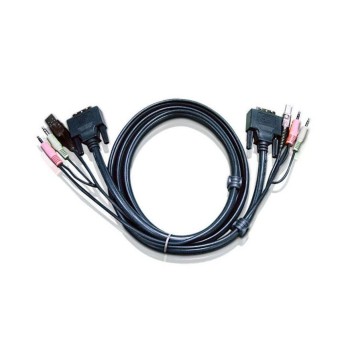 Aten 2L-7D03U: USB-DVI-KVM-Kabel 3M, Anschluss:DVI-D (Single Link),USB und Audio Aten 2L-7D03U: USB-DVI-KVM-Kabel 3M, Anschluss:DVI-D (Single Link),USB und Audio