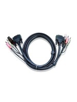 Aten 2L-7D03UD: USB-DVI Dual KVM-Kabel 3M, Anschluss:DVI-D (Dual Link),USB und Audio