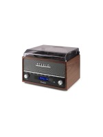 Audizio Tourne-disque Bluetooth Frisco Brun/Gris