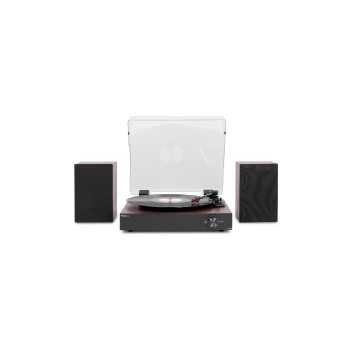 Audizio Tourne-disque Bluetooth RP325W avec haut-parleur, Brun