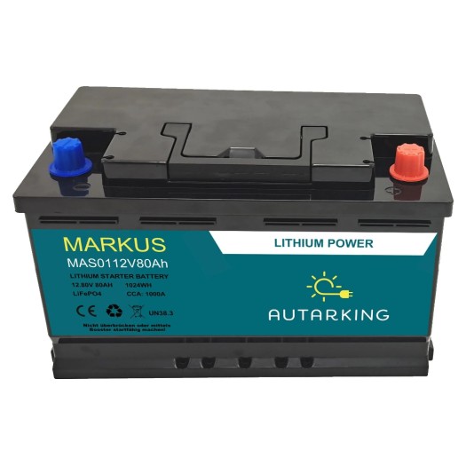 Autarking Batterie Markus LiFePO4, 12.8 V 80 Ah avec app