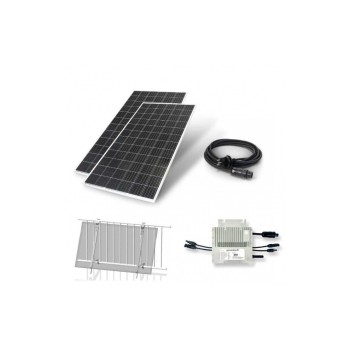 AutoSolar BKW 800W set800-mi600v2-w, MI600v2, 2x 400 W Modul, W-Halter, Kabel 5m AutoSolar BKW 800W set800-mi600v2-w, MI600v2, 2x 400 W Modul, W-Halter, Kabel 5m