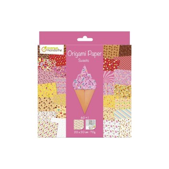 Avenue Mandarine Origami Paper Sweets, 20x20cm, 60 Blatt 70g