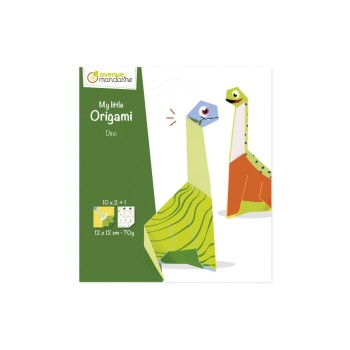 Avenue Mandarine Origami little Dino, 12x12cm, 20 Blatt 70g Avenue Mandarine Origami little Dino, 12x12cm, 20 Blatt 70g
