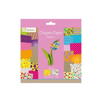 Avenue Mandarine Origamipapier Bubbles, 20x20cm, 60 Blatt 70g
