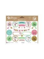 Z-Design Sticker A5 DEKO Happy Birthd. 2Bg, 14.8 x 21