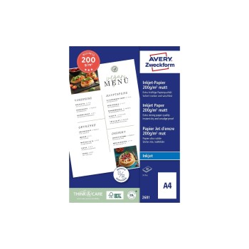 Avery Zweckform Papier photo A4, blanc mat, 50 feuilles