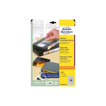 Avery Zweckform Etiketten A4, 63.5 x 8.5 mm, Packung pour 25 Blatt / 2400 Etiketten Avery Zweckform Etiketten A4, 63.5 x 8.5 mm, Packung pour 25 Blatt / 2400 Etiketten