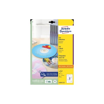 Avery Zweckform CD-Etiketten Classic, 117 mm Avery Zweckform CD-Etiketten Classic, 117 mm