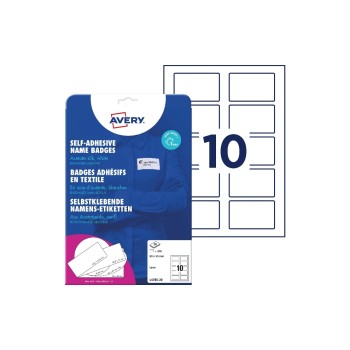 Avery Zweckform Namensetiketten, 80 x 50, Acetatseide, 200 Etiketten Avery Zweckform Namensetiketten, 80 x 50, Acetatseide, 200 Etiketten