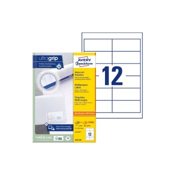 Avery Zweckform Etiketten A4, 97x42.3mm, Packung for 220 Blatt / 2640 Etiketten