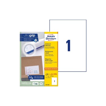Avery Zweckform Etiketten A4, 210x297mm, Packung for 220 Blatt / 220 Etiketten