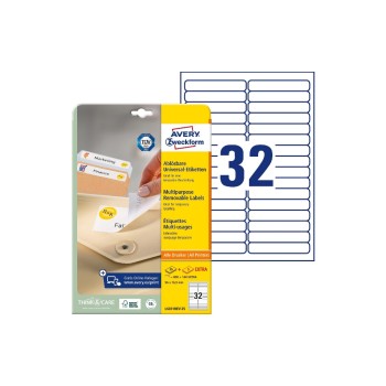 Avery Zweckform Etiketten stick+Lift, white, 96x16.9mm, 30 Bogen / 960 Etiketten