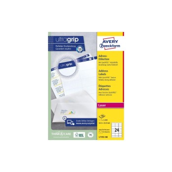 Avery Zweckform Adress-Etiketten Quickpeel, 63.5x33.9mm,100 Bogen/2400 Etiketten Avery Zweckform Adress-Etiketten Quickpeel, 63.5x33.9mm,100 Bogen/2400 Etiketten