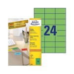 Avery Zweckform Etiketten grün, 70x37mm, 100 Bogen / 2400 Etiketten