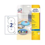 Avery Zweckform CD-Etiketten SuperSize glos, Packung zu 25 Blatt / 50 Etiketten