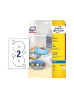 Avery Zweckform CD-Etiketten SuperSize glos, Packung for 25 Blatt / 50 Etiketten