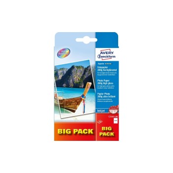 Avery Zweckform Superior Inkjet Foto Papier, 10x15, 200g. Inhalt: 2x50 Blatt, Avery Zweckform Superior Inkjet Foto Papier, 10x15, 200g. Inhalt: 2x50 Blatt,
