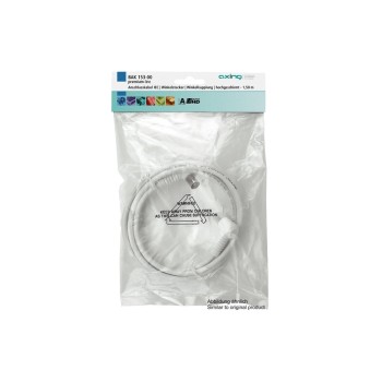 Antennencâble, 7.5m, gewinkelt, hochgeschirmt, 75 Ohm, blanc Antennencâble, 7.5m, gewinkelt, hochgeschirmt, 75 Ohm, blanc