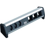 Steckdosenleiste DESK 1, 3xT13, 3xCustom, 3xAbdeckung leer, GST18 Stromein-& ausgang