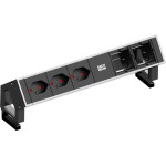 multiprises DESK 2, 3xT13, 2xCustom, 2xAbdeckung leer, GST18 Stromein-& ausgang
