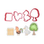 BackshopSchweiz Emporte-pièce pour biscuits Série Ferme avec coq et canard