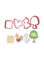 BackshopSchweiz Emporte-pièce pour biscuits Série Ferme avec coq et canard