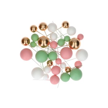 Backshop Simply Making Bubbles Einstecker, Set 32 Stk, Pink, Grün, Gold