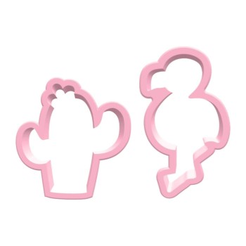 Backshop Ausstechformen Flamingo&Kaktus, Set 2 Stk