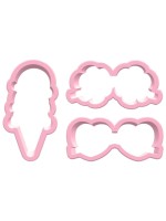 BackshopSchweiz Kits d’emporte-pièces Glaces & lunettes de soleil Set Rosa 9 cm