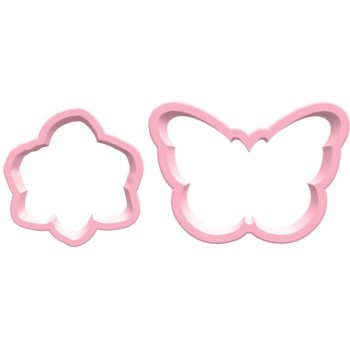 Backshop Ausstechformen Orchidee&Butterfly, Set 2 Stk