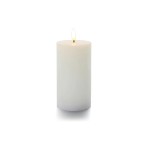 balthasar Bougie cylindrique LED Rainures, blanc