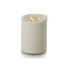 balthasar Bougie d'extérieur LED cire véritable, crème