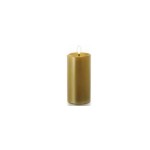 balthasar LED Kerze Novita gross gold, LED ww, 150 x 75mm, Timer, exkl. Batterie
