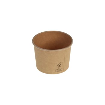 belesse nature Pot à glace Kraft/PLA 120 ml 50 Pièce/s