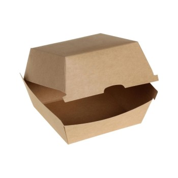 belesse nature Boîte à hamburgers Kraft marron 50 Pièce/s