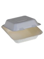 belesse Boîte à menu canne à sucre blanche 1100 ml 50 Pièce/s