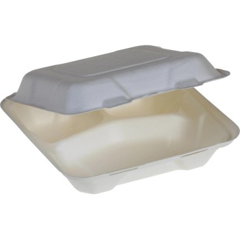 belesse nature Boîte à menus canne à sucre blanche 50 Pièce/s